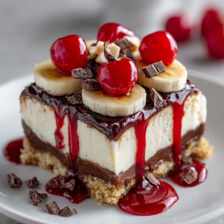 No-Bake Banana Split Cheesecake Recipe