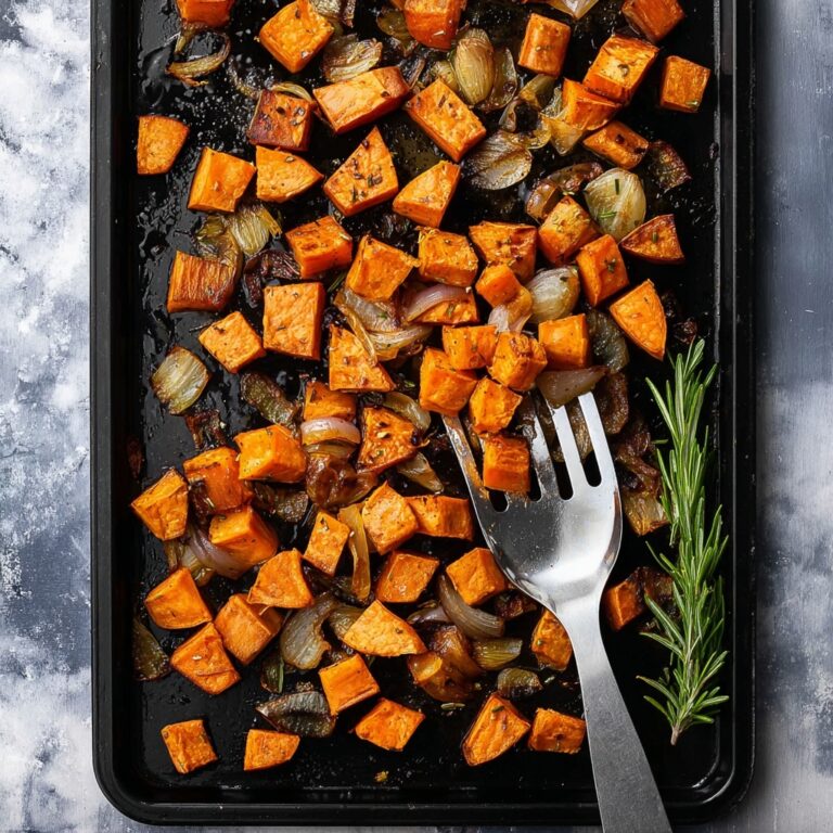 Oven Roasted Sweet Potato and Onion with Fresh Rosemary Recipe