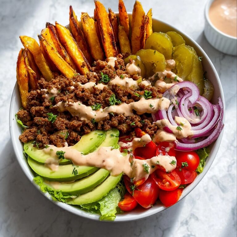 Paleo Burger Bowls with Fries {Whole30} Recipe