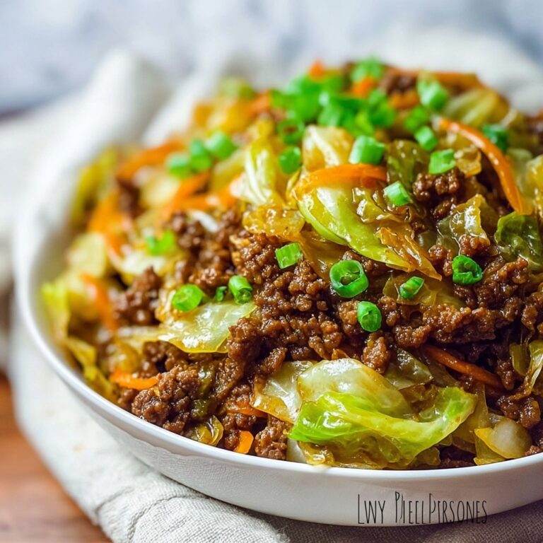 Healthy Chinese Ground Beef and Cabbage Recipe