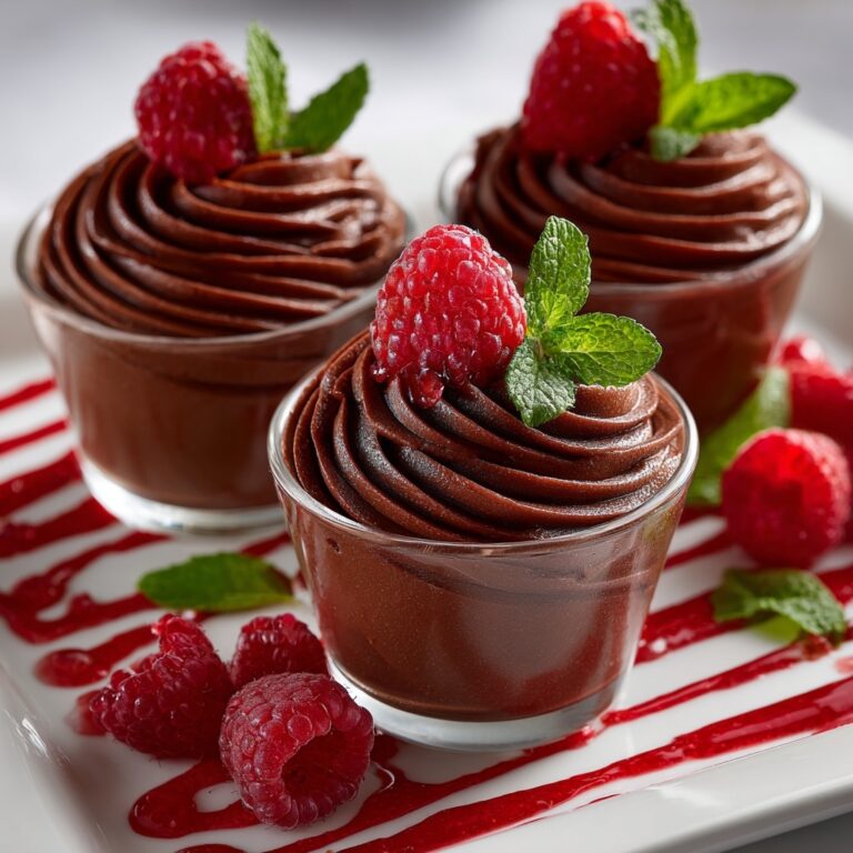 Chocolate Mousse with Raspberry Coulis Recipe